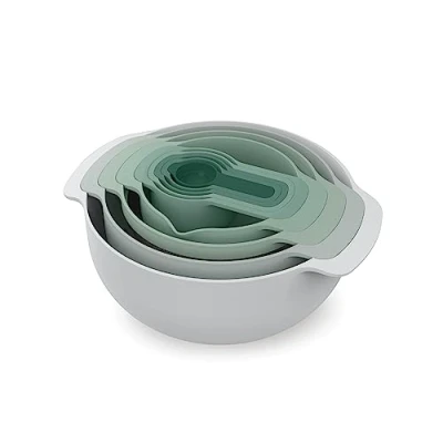 Imagen de Joseph Mixing Bowl / Colander Sieve Measuring Spoon Nest Sage 9 Piece
