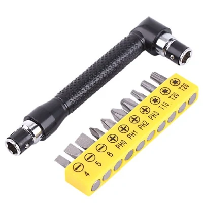 Imagen de Walfront Llave de L Forma 1/4 Pulgada Doble Cabeza Hexagonal en con 10 piezas Destornilladores