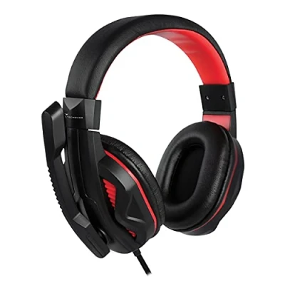 Imagen de TECHMADE Auriculares para PC/para Gaming/con micrófono/para Consola/PC/Laptop/Smartphone Color Rojo
