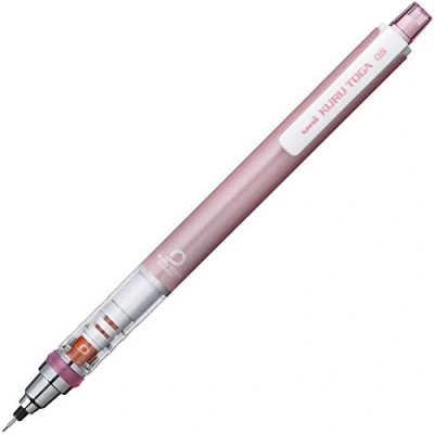 Imagen de Uni Kurutoga Mechanical Pencil estándar, 0,5 mm, color rosa pastel