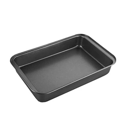 Imagen de EUROXANTY Bandeja de horno antiadherente acero al carbono Fácil limpieza Asados carnes y pescados o lasañas repostería 37, 5 x 27, cm
