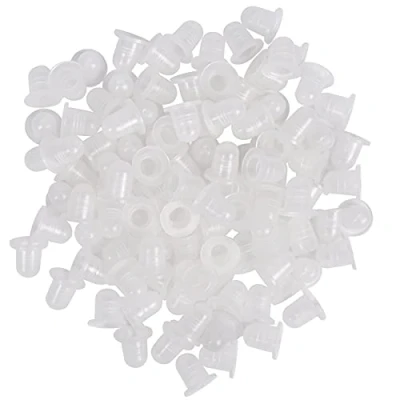 Imagen de AvoDovA 200PCS Tazas Tinta para Tatuaje, Tapas de Pigmento, Desechables Tatuaje Tinta, Pequeña Silicona Contenedor Suministros Maquillaje