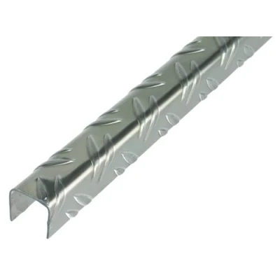 Imagen de Alberts 468897 Perfil en U, Motivos estriados, Aluminio, expuesto, 1000 x 29,5 mm
