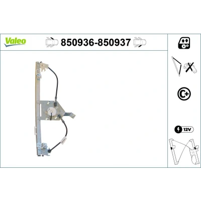 Imagen de Valeo Elevalunas Delante, izquierda eléctrico sin electromotor con función de confort 850936 CITROËN: Xantia Hatchback