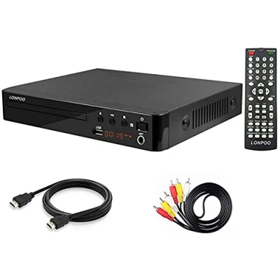 Imagen de LP 099 Reproductor de DVD (Full HD 1080P, HDMI Output, Entrada USB, Multi Region Code Zone Gratis) Compatible con JPEG y MP3
