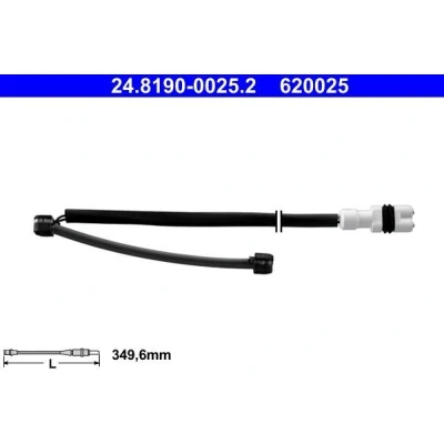 Imagen de ATE 24.8190 0025.2 Sensor de Desgaste Pastillas Frenos PORSCHE: Boxster, 911 Coupé, Cayman