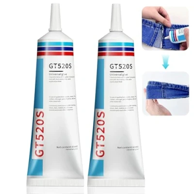 Imagen de Pegamento Cuero, Textil, Tela Ropa, Adhesivo Transparente para Tela, Plástico, Vidrio, Madera 60ml*2