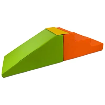 Imagen de Velinda Conjunto tobogán+escaleras Bloques para Jugar niños jardín de Infancia (Color: Amarillo, Verde, naranja1)