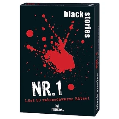 Imagen de moses Historias Negras no. 1 50 Primera edición Cartas de Crimen con Variante fichas puntuación, Juego Rompecabezas para Adolescentes y Adultos, Color Blanco, Medium (90048) Versión Alemana