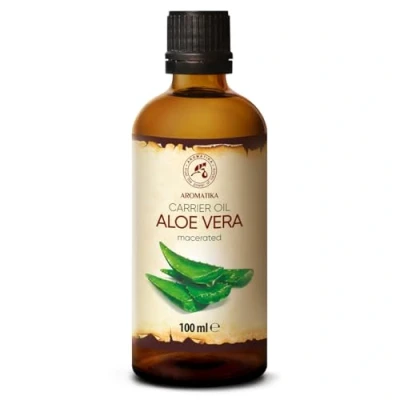 Imagen de Aceite de Aloe Vera 100ml Barbadensis Brasil 100% Puro y Natural Cuidado Intensivo para Rostro Cuerpo Cabello Masaje Cosmético Corporal