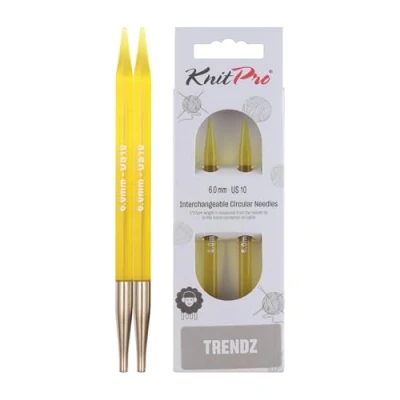 Imagen de KNITPRO Trendz: Knitting Pins: Circular: Interchangeable: 6.00 mm, Vibrante, Multicolor, 6,00 mm