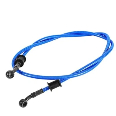 Imagen de Keenso 50cm 120cm Motocicleta Trenzado de acero Embrague freno Mangueras aceite Tubo línea Colorido Pit Dirt Bike Enduro Motocross Street Bikes(1200mm Azul)