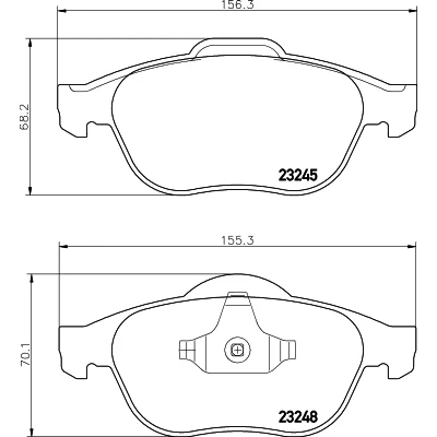 Imagen de HELLA 8DB 355 009 111 Juego de pastillas freno no preparado para indicador desgaste con accesorios RENAULT: LAGUNA 2, 2 Grandtour