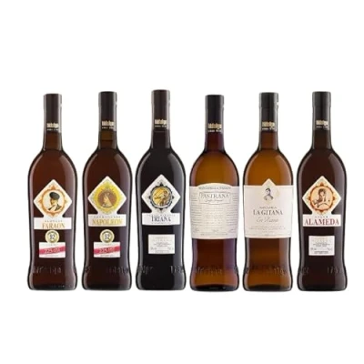 Imagen de Pack 6 Botellas 75 Cl. Manzanilla en Rama + Cream Alameda Pedro Ximenez Triana Pastrana Amontillado Napoleón Oloroso Faraón
