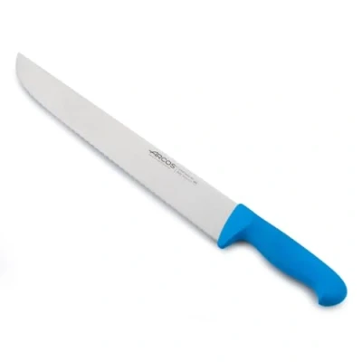 Imagen de Arcos Serie 2900 Cuchillo Pescadero Hoja Serrada de Acero Inoxidable NITRUM 350 mm Mango inyectado en Polipropileno Color azul