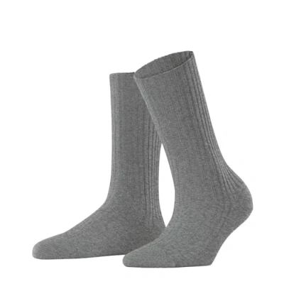 Imagen de FALKE Cosy Wool Boot W SO lana unicolor 1 par, Calcetines Mujer, Gris (Light Grey Melange 3390) nuevo ecológico, 35 38