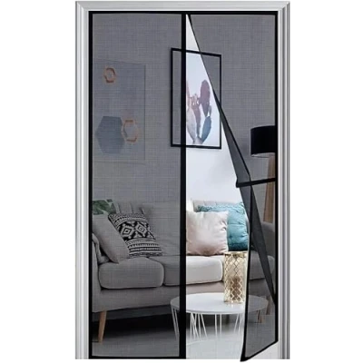 Imagen de Panngu Mosquitera Puerta Magnetica 95x210cm, Cortina Exterior Actualización en 2024, Cortinas Mosquiteras para Puertas con Imanes del Balcón, Patio Negro