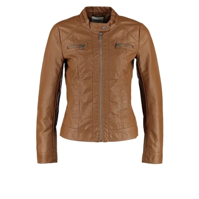 Imagen de ONLY Onlbandit Biker NOOS OTW Chaqueta de cuero sintético, Mujer, Talla: 36, Cognac