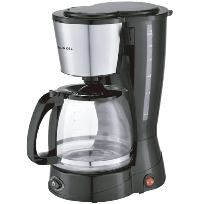 Imagen de Grunkel Cafetera de Goteo Con capacidad 1,5L máxima 12 tazas CAF N Aroma Función antigoteo, Filtro permanente. Indicador nivel agua Negro 800W