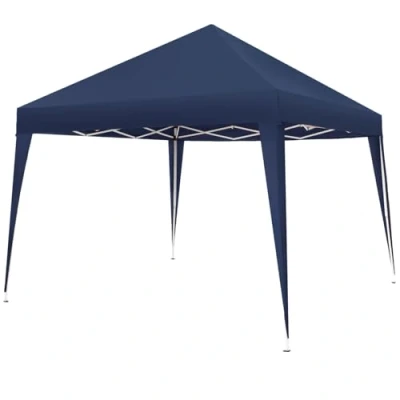 Imagen de tectake® Carpa Plegable, Estructura Robusta, Regulable, Cenador, Pergolas de Jardin, Toldo Camping, Playa, Exterior, Carpas Repelentes al Agua, Cenadores para Jardin 3x3 m Azul