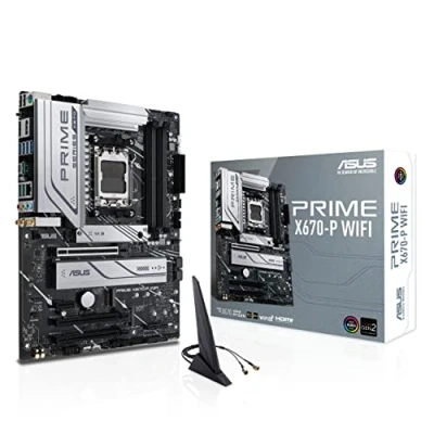 Imagen de ASUS Prime X670 P WiFi Placa Base ATX (AMD Ryzen AM5, 3 Ranuras M.2, DDR5, USB 3.2 Gen 2 x de Tipo C, Compatible con USB4, 6 y Ethernet 2,5 GB)