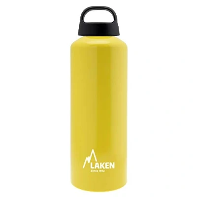 Imagen de LAKEN Botella de Aluminio Clásica 0.75L Perfecta para Deporte, Gimnasio y Aventuras al Aire Libre Cantimplora Reutilizable Reciclable Montaña, Camping, Bicicleta Escuela