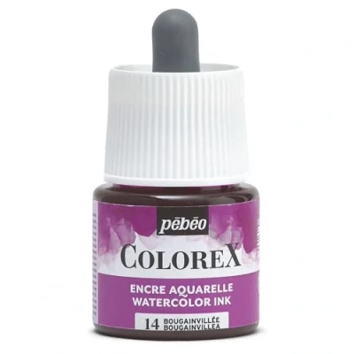 Imagen de Pebeo Tinta Colorex 45 ML Bougainvillea para acuarela de acabado aterciopelado dibujo multiuso todos los medios