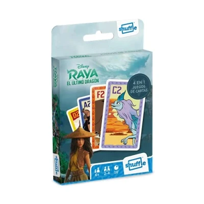 Imagen de Shuffle Juego de Cartas Fun Raya (versión española) Baraja con 4 Juegos Snap, Familias, Parejas y Acción, 108611792