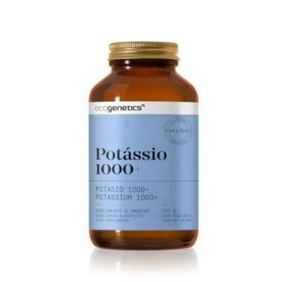 Imagen de Ecogenetics Potasio 1000+ en Pastillas, 120 Cápsulas Suplemento Alimenticio de Fosfato Dipotásico Fósforo y Complemento Vitaminas Minerales