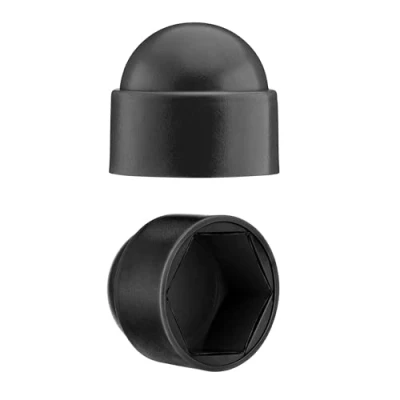 Imagen de EMFA Tapas protectoras hexagonales M8 para tornillos (ancho de llave 13), color negro, 100 unidades