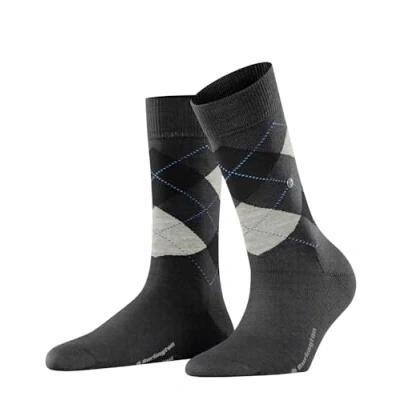 Imagen de Burlington Marylebone Rautenmuster Onesize Calcetines, Mujer, Talla: 36 41, Dunkelgrau