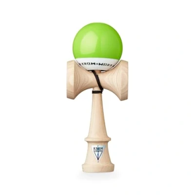 Imagen de KROM Kendama Original de Madera para Principiantes y avanzados Pop LOL Verde Claro Juego Habilidad Exteriores e Interiores Juguete con Cuerda Pelota