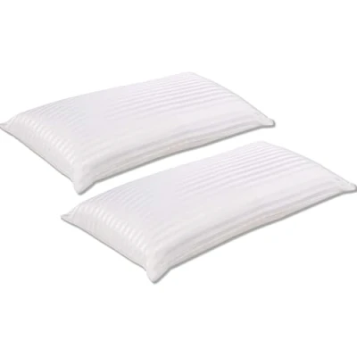 Imagen de SEASONS Pack 2 Almohadas Infantiles de Fibra, 90 cm, Extrasuave, Antiácaros, Almohada Baja Firmeza, con Doble Funda Cremallera, Exterior Satén Algodón, Fabricado en España