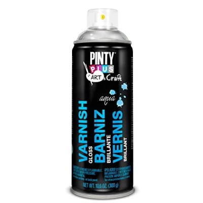 Imagen de PINTYPLUS ART &amp; CRAFT 175 Barniz Spray 520cc Brillo Agua, Único, Estándar