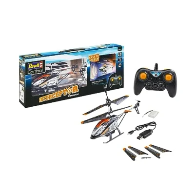 Imagen de Revell Control 23817 Helicóptero a Remoto Interceptor Sensor anticolisión con preciso de 2,4 GHz, despegue y Aterrizaje un Empuje, giroscopio 6 Ejes, 3 Canales, Cuchillas