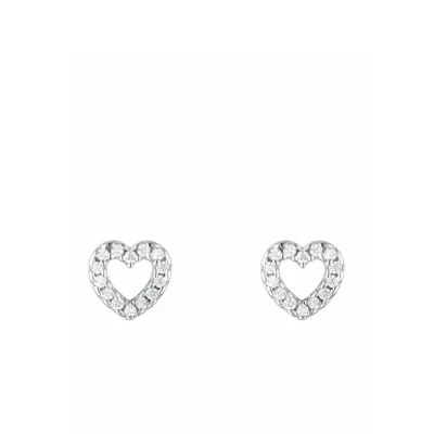 Imagen de amor Zirkonia Synth HERZ Pendientes para niños, Talla: One Size, Silber