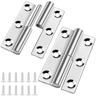 Imagen de Bisagra desmontable de 2,5 pulgadas, Bolatus pequeñas acero inoxidable 304, bisagras puerta desmontables, plegables para zurdos, 2 unidades