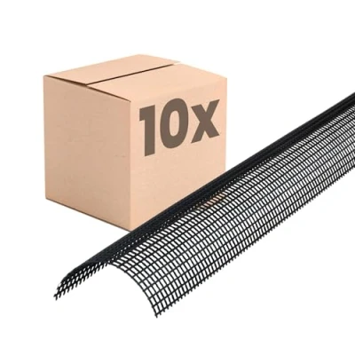 Imagen de 10x INEFA Cubrecanalones para canalones, PVC 83mm, 2m, negro canalones Accesorios Made in Germany