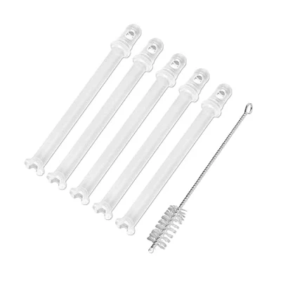 Imagen de DEKAROX 5 tubos de aspiración leche 101 mm + cepillo limpieza para DeLonghi 5313226701 cafeteras automáticas como EN520 Nespresso Latissima