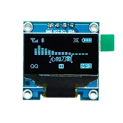 Imagen de HiLetgo 0.96&quot; I2C IIC OLED LCD Display 128X64 for Arduino 51 STM32 Raspberry Pi Blue Font