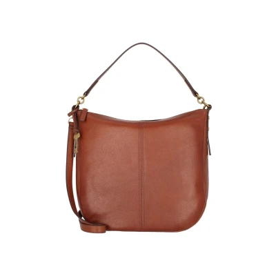 Imagen de Fossil Bolso para mujer Jolie, Hobo de piel ecológica y ribetes poliuretano marrón 30,48 cm largo x 12,7 ancho 33,02 alto ZB1434200