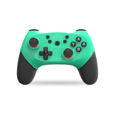 Imagen de NK Mando Switch Inalámbrico Switch/Switch Lite/Switch OLED con Función Wake, Bluetooth, 6 ejes, Turbo, Dual Shock Doble Vibración, LED Indicadores Color Azul