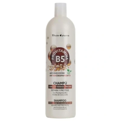 Imagen de Thader Th Pharma Champú Efecto Anti Frizz Provitamina B5 y Aceites de Coco Lino para Cabellos Teñidos, 1000 ml