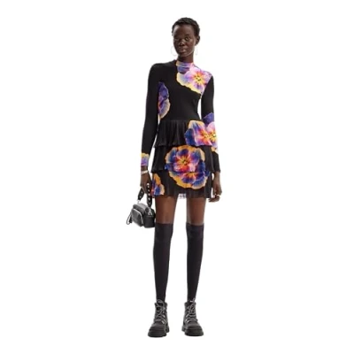 Imagen de Desigual Vestido de Manga Larga para Mujer, Negro, XS