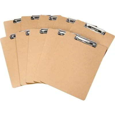 Imagen de Amazon Basics Portapapeles rígido, pack de 10, Marrón
