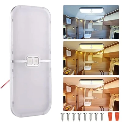 Imagen de Intckwan Luces Led 12v para Autocaravana, 204 Leds, 15w Regulables, 3 Colores, Luz Camping con Interruptor de Memoria, Caravanas, Coche, CamióN,