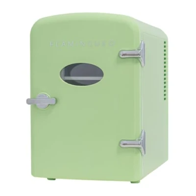 Imagen de Flamingueo Nevera Pequeña Mini 4L, 12V/220V, Neveras Para Habitación, Función Frío y Calor, Cosmeticos, Skincare