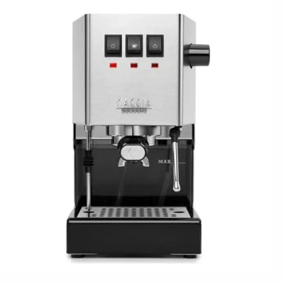 Imagen de Gaggia Máquina de café espresso manual Classic Evo Inox Made in Italy, cafetera profesional con bastoncillos vapor, americana y capuchino para el hogar