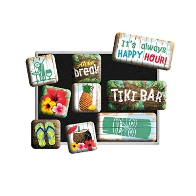 Imagen de Nostalgic Art Juego de Imanes Retro, Tiki Bar Idea Regalo para Aficionados a cócteles, Decoración la Nevera, Diseño Vintage, 9 Unidades