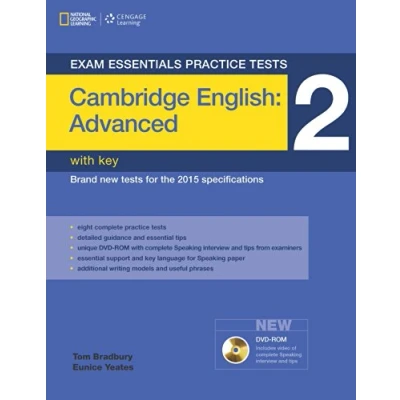 Imagen de Exam essentials cambridge advanced practice tests 2 with key + dvdrom